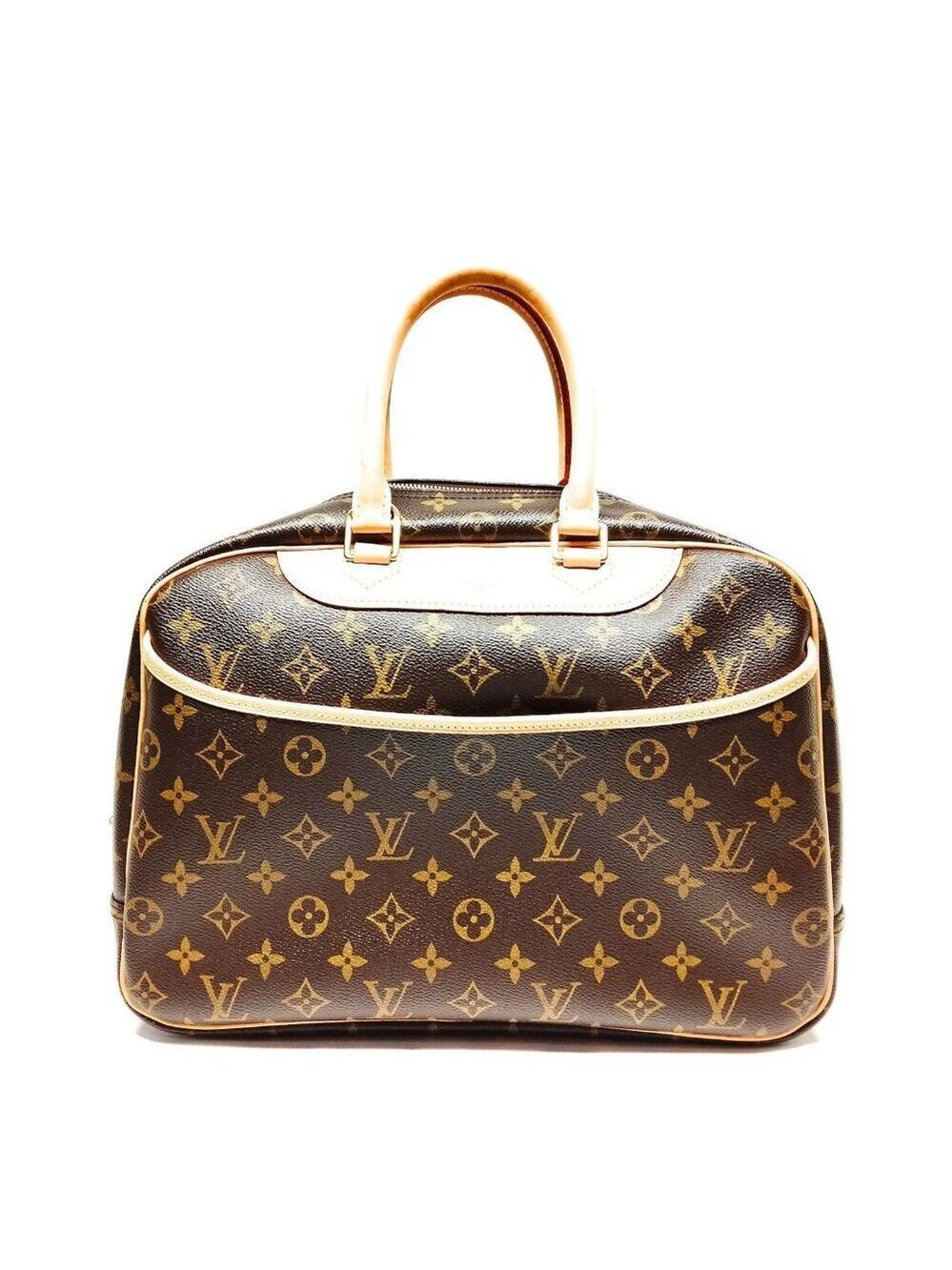 Louis Vuitton LV Hand Bag Deauville Brown Monogram 690-051925